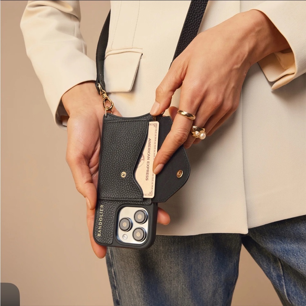 Bandolier Black Leather Phone Crossbody
For 15 pro max - Picture 4 of 14
